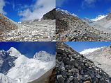8 4 Trail To Makalu Sandy Camp On Side Of Barun Glacier With Lhotse, Lhotse Shar and Everest Kangshung East Face Ahead